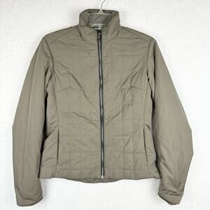 Aether Women's Alta Quilted Winter Jacket In Discovery Green Size 1 (XS) Minimal